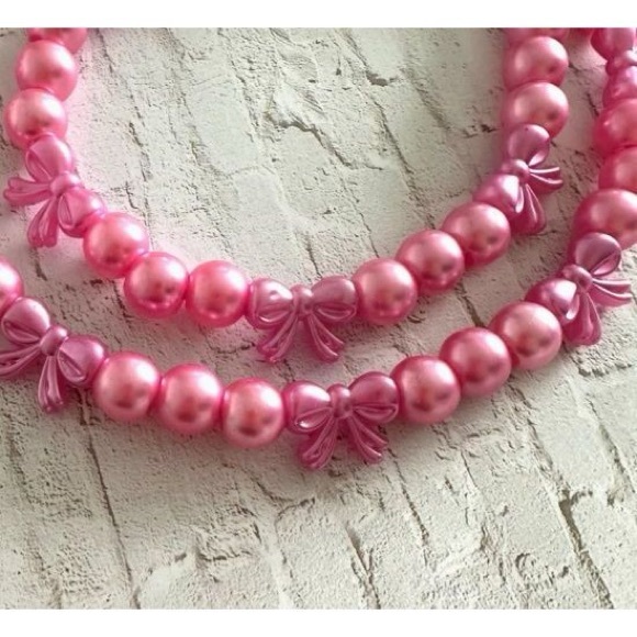 BRAND NEW WITH TAGS Pink Beaded 2-in-1 USB-C Phone Charging Cable - Picture 2 of 2